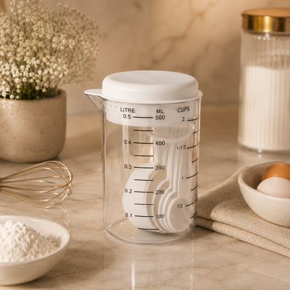 Seasoning Measuring Set with Spoons, Cup & Lid