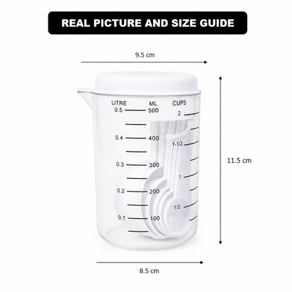 Seasoning Measuring Set with Spoons, Cup & Lid